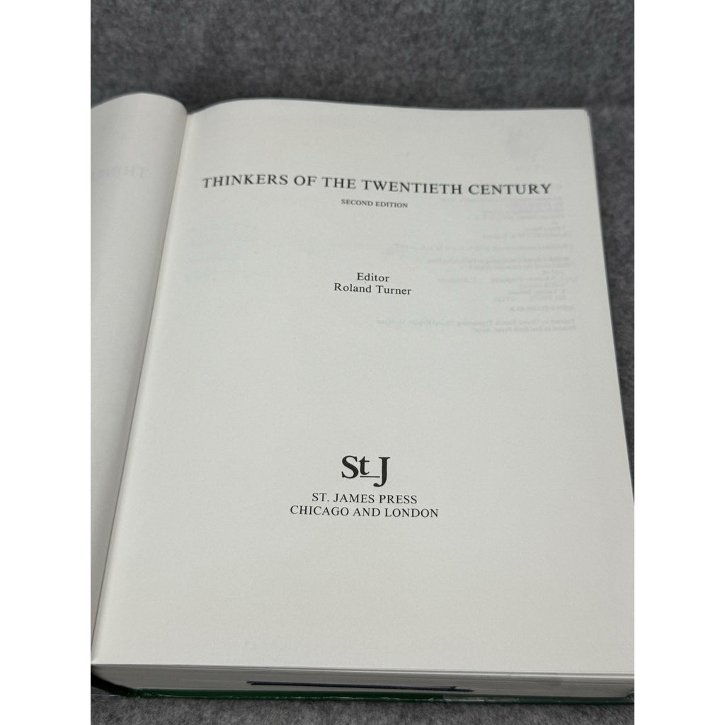 Thinkers of the Twentieth Century 1987 2nd Ed Biographical Dictionary
