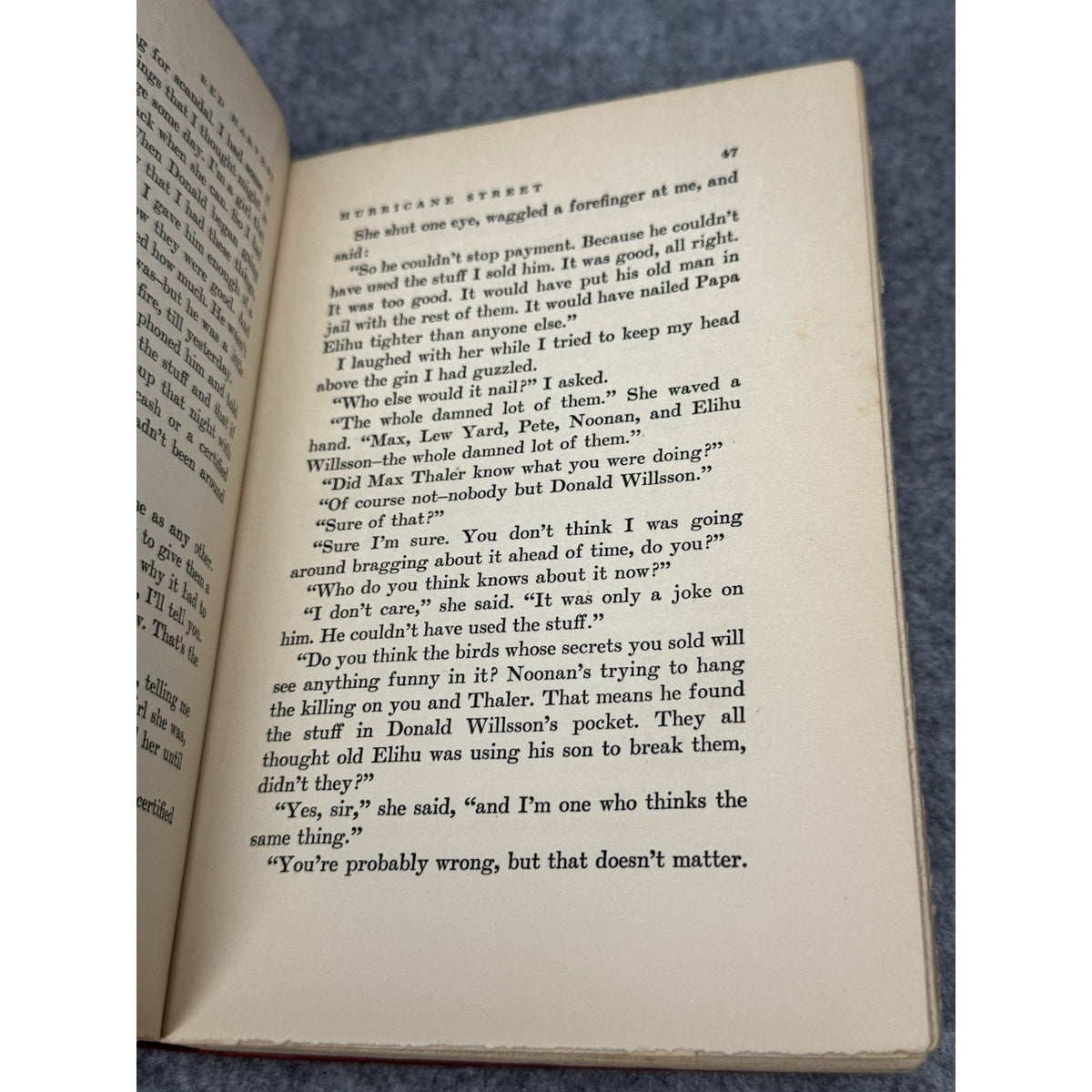1929 Red Harvest Dashiell Hammett First Edition Knopf Skull Crime Novel