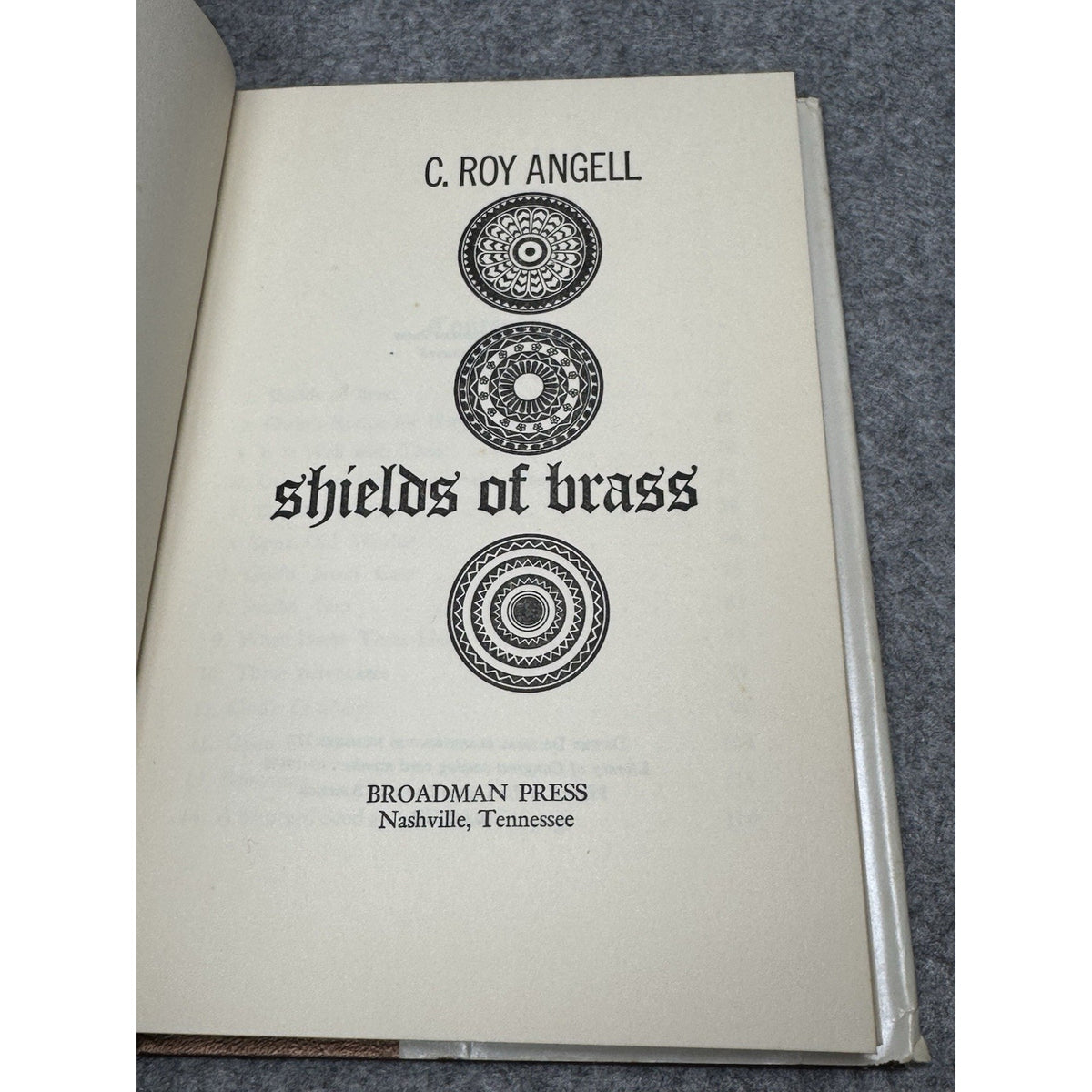Shields of Brass C. Roy Angell 1965 Second Printing Christian Sermons Broadman