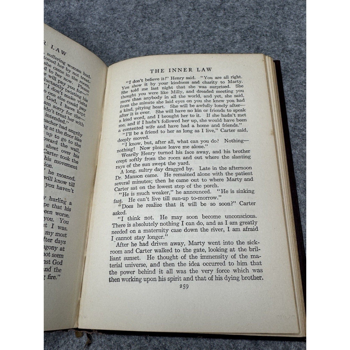 1915 The Inner Law Will N Harben First Edition Hardcover Harper & Bros