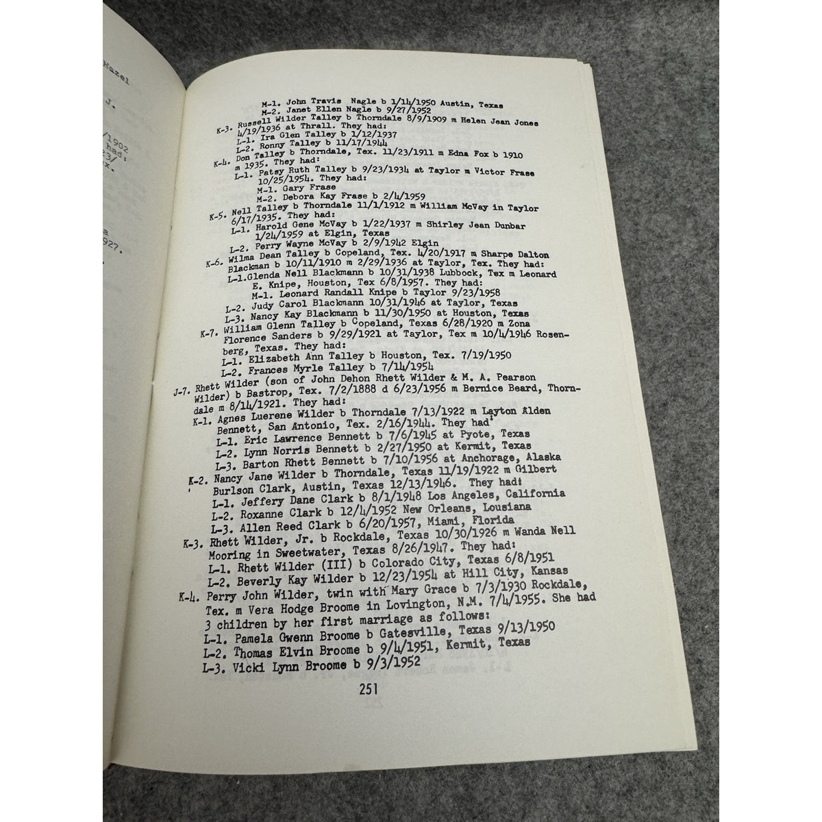 Wilder & Ware Families in the Southeastern States 1969 Genealogy HC