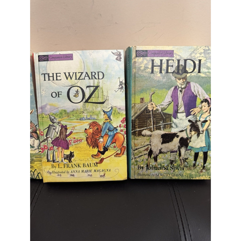 Companion Library Double-Sided Classics 4 Book Lot Oz Alice Grimm