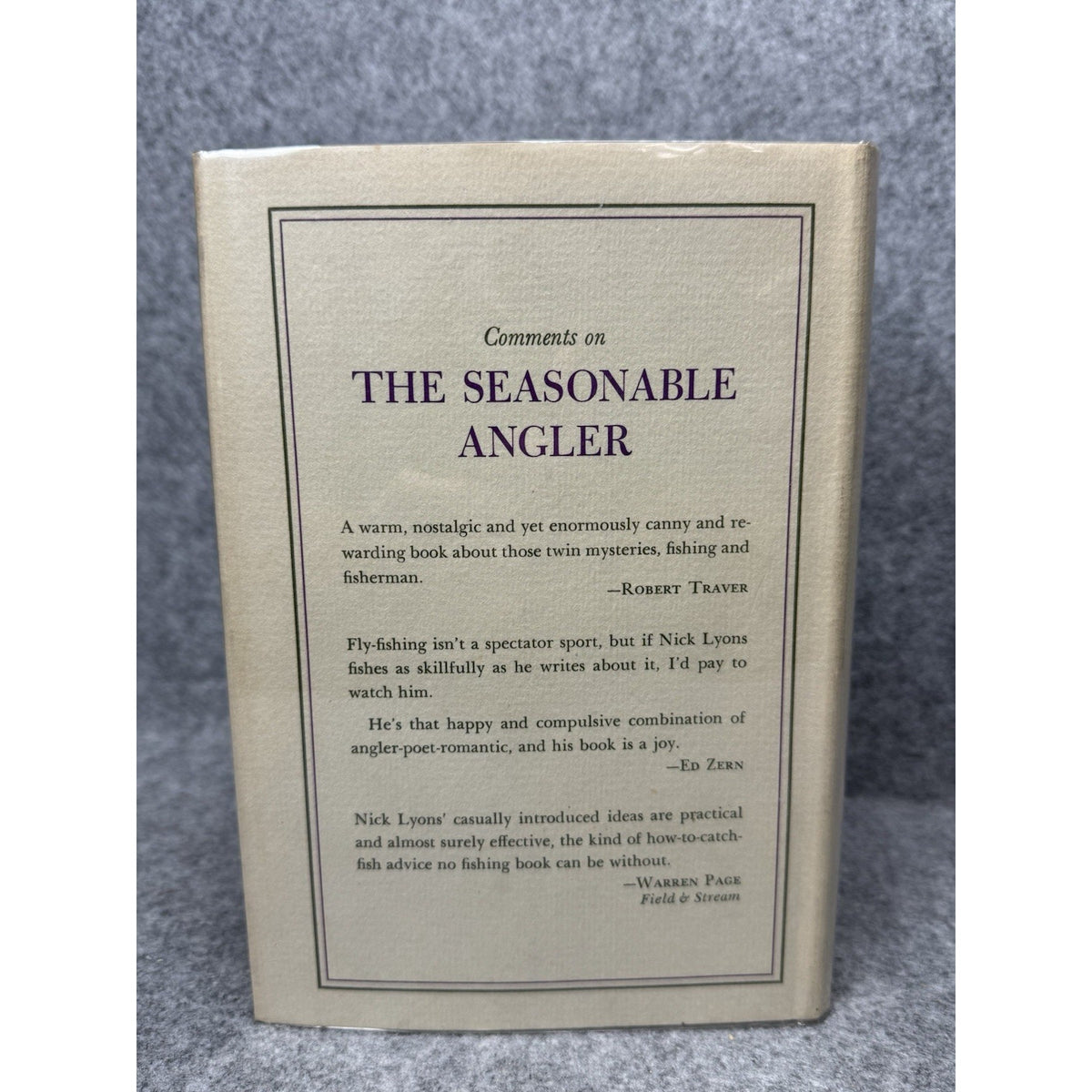 The Seasonable Angler Nick Lyons Signed 1970 First Edition Fly Fishing HC DJ