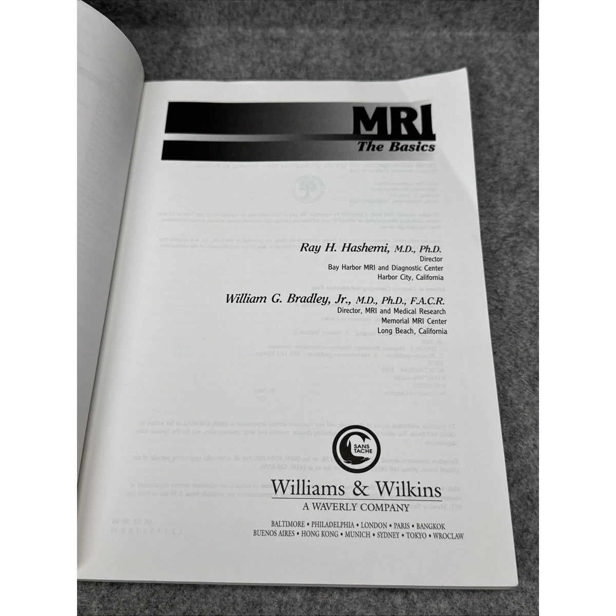MRI : The Basics Paperback Ray H., Bradley, William G., Jr. Hashe
