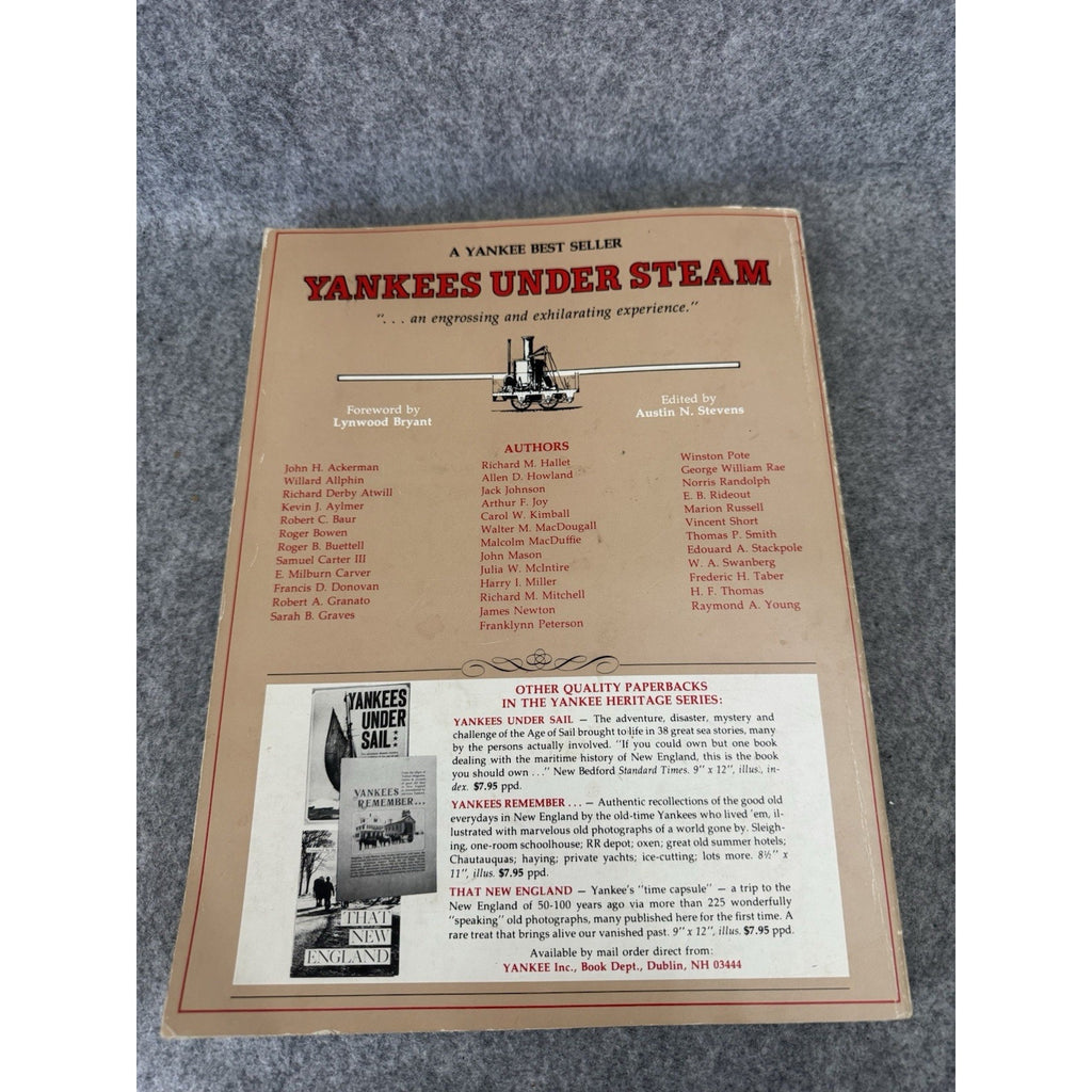 Yankees Under Steam 1970 1st Edition Austin N Stevens Steam Trains Ships PB