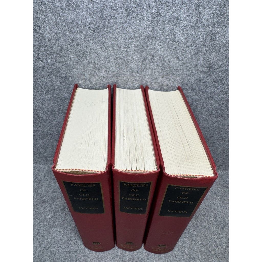 Families of Old Fairfield Genealogy Jacobus 3 Book Hardcover Set Connecticut