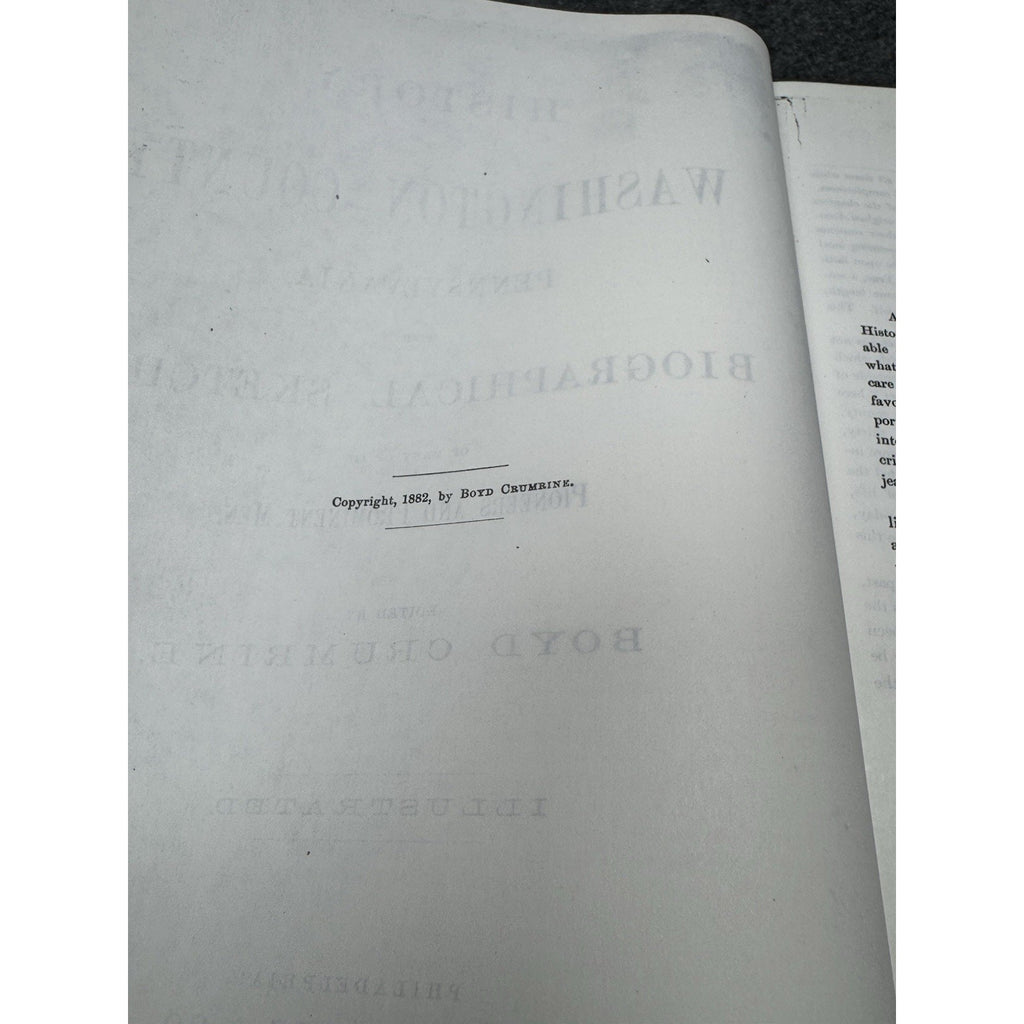 Washington County Pennsylvania History Genealogy Boyd Crumrine Closson Press