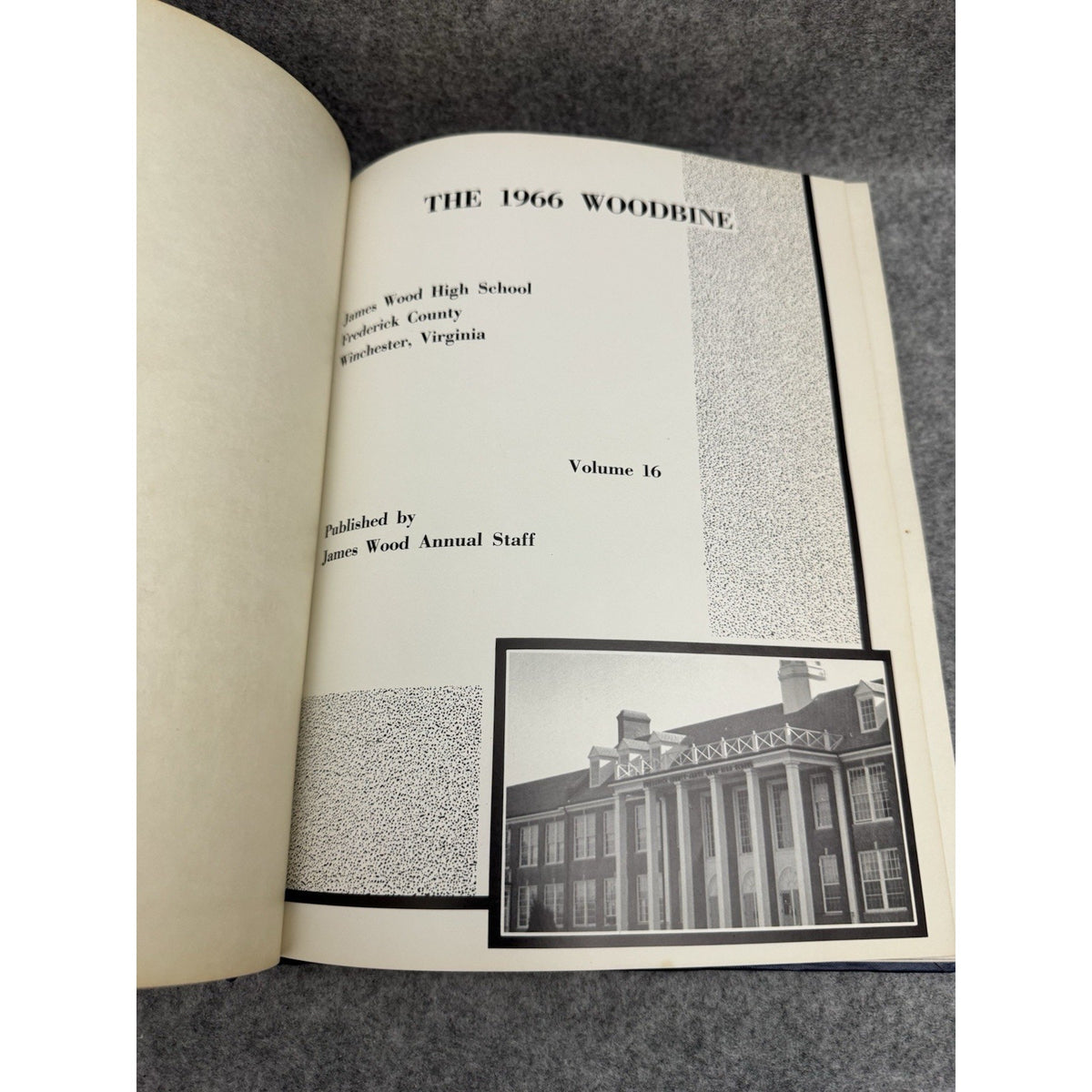1966 Woodbine James Wood High School Winchester VA Yearbook Annual