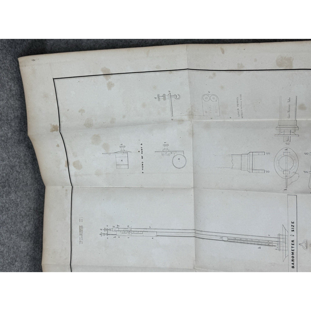1842 US Senate Hassler Liquid Measures Standards 3 Foldout Plates Treasury