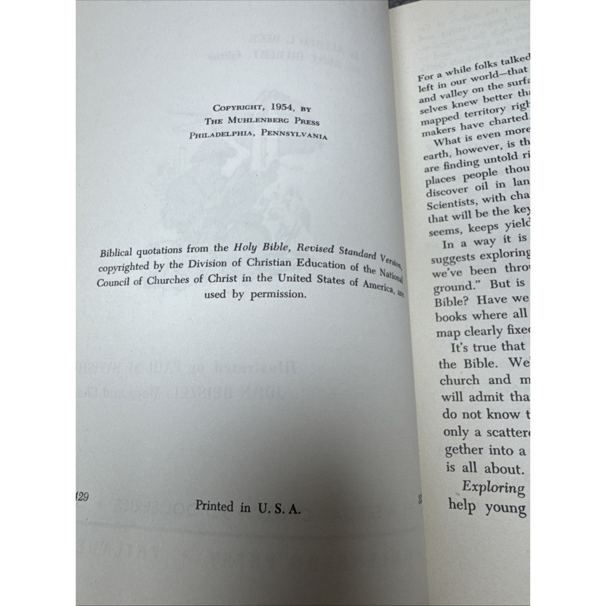 Exploring the Bible by Alfred L. Beck 1954 Hardcover - Weekday Church School
