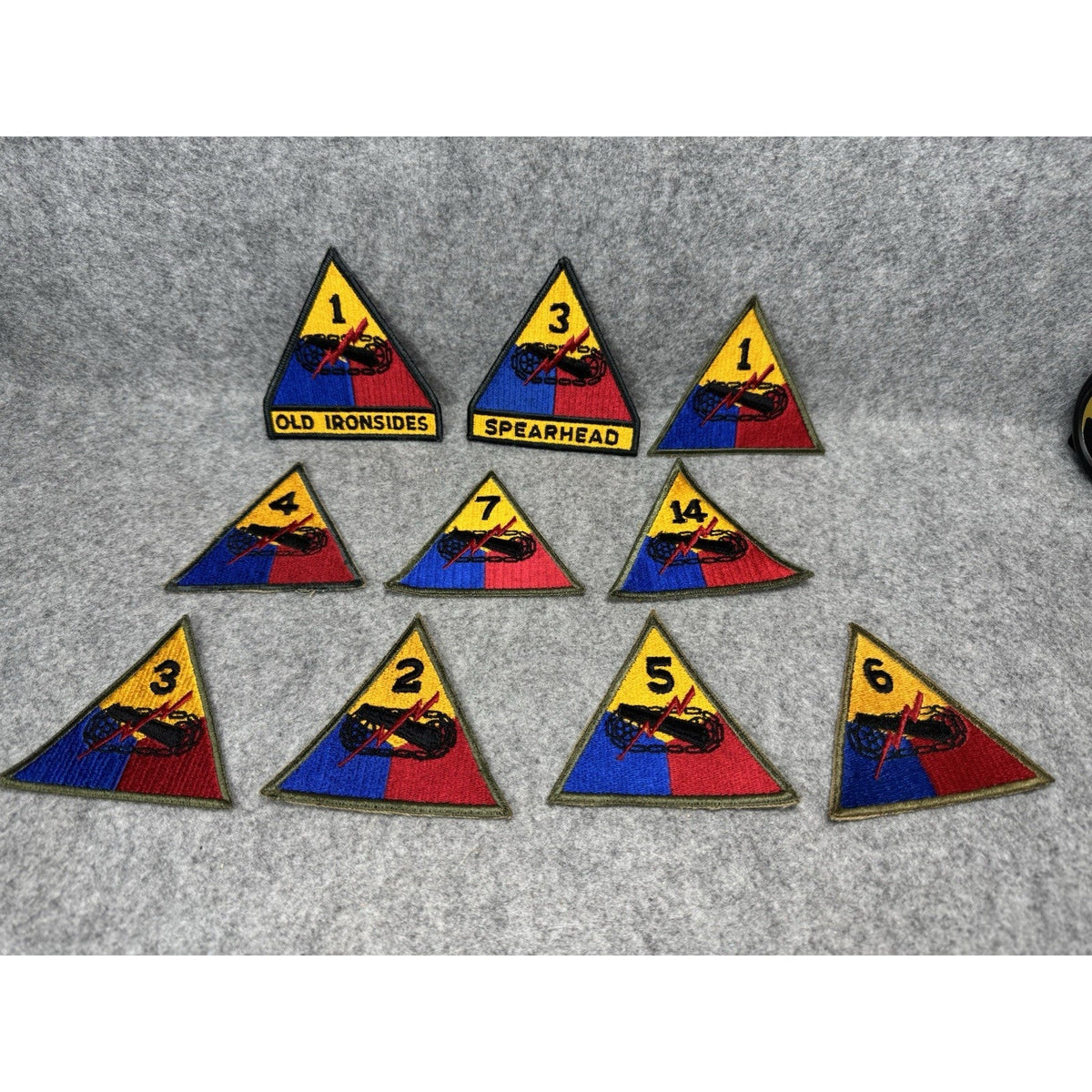 Vintage US Army Armored Division Patch Lot of 10 Old Ironsides Spearhead