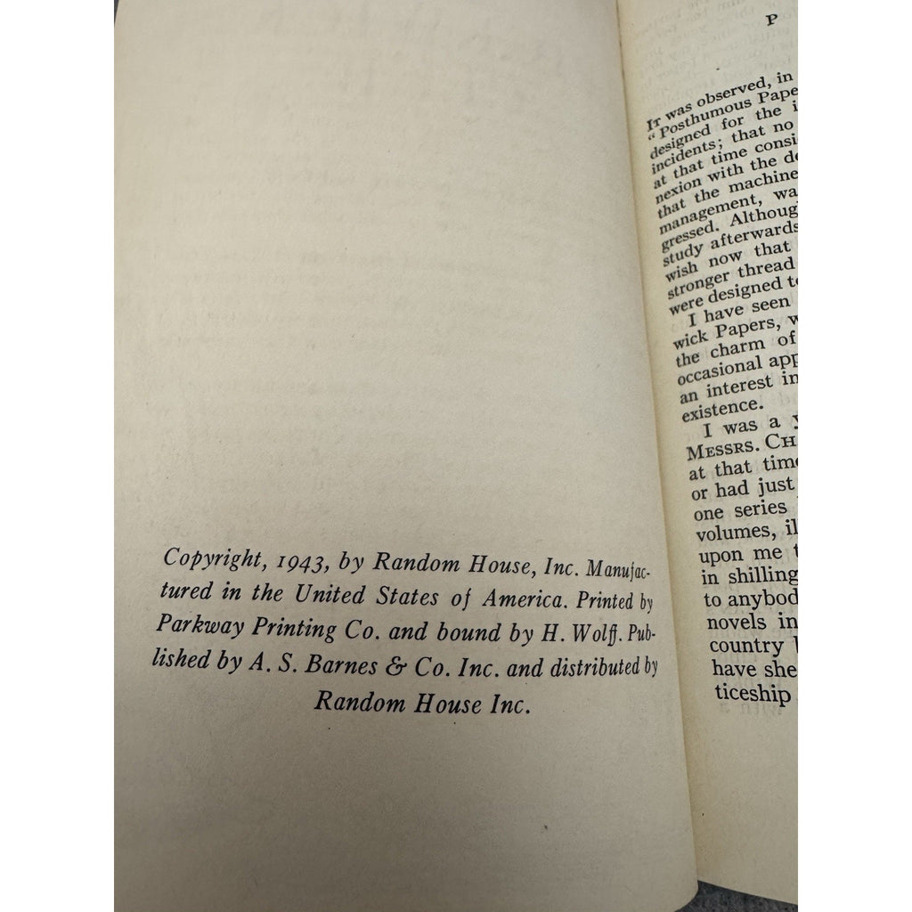 1943 The Posthumous Papers of the Pickwick Club Dickens HC ML