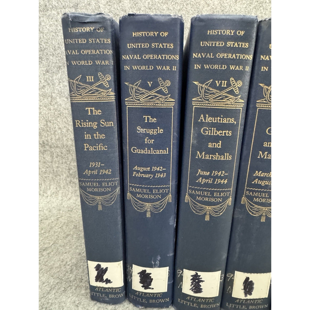 History US Naval Operations WWII Morison 1957-62 5 Vol HC Lot
