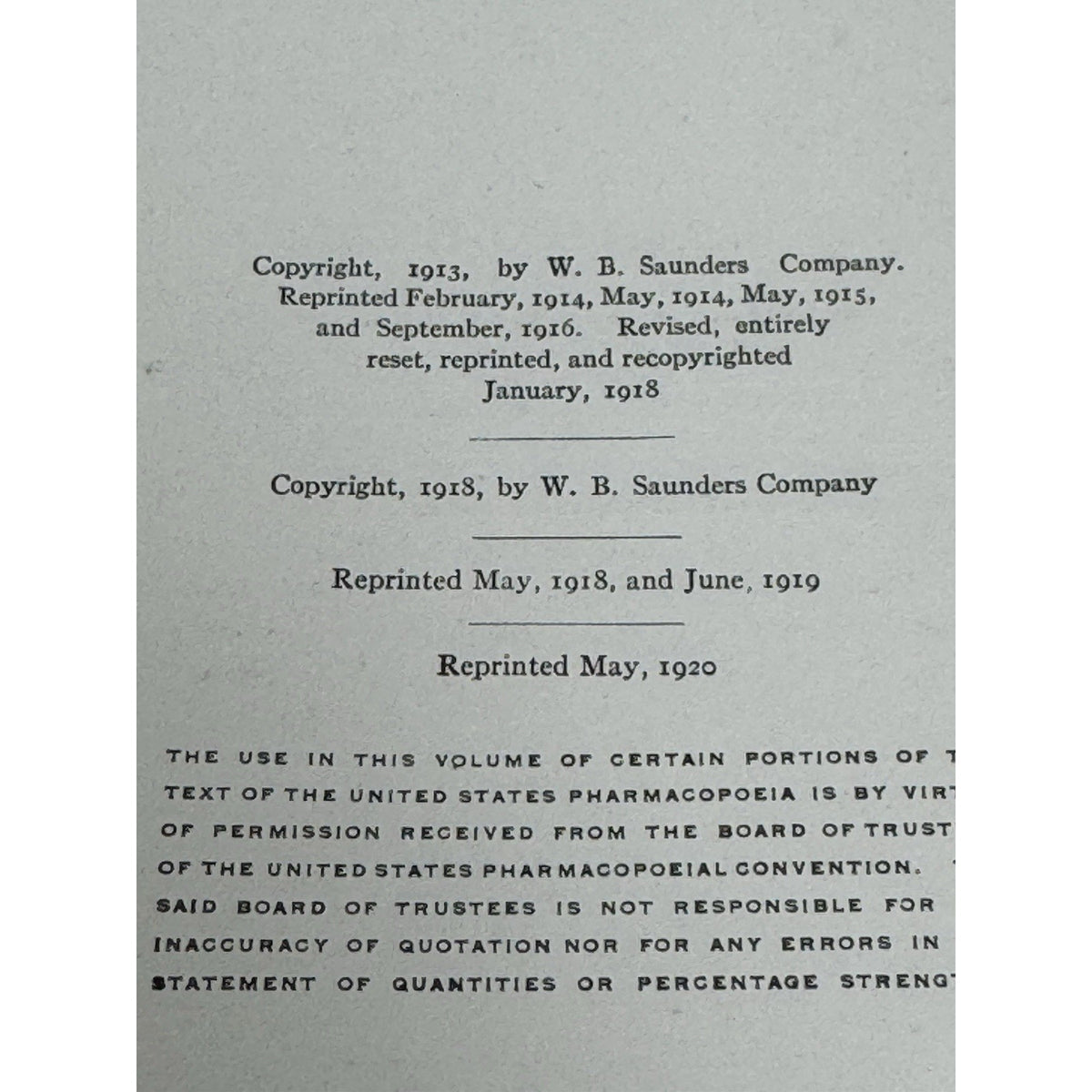 Antique 1920 Pharmacology Materia Medica Drugs Poisons Medicine Bastedo