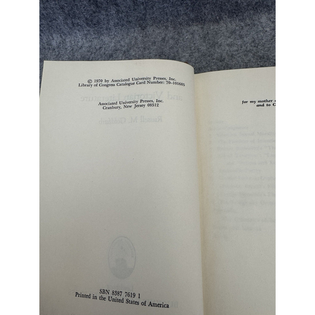Sexual Repression and Victorian Literature Goldfarb 1970 1st Ed HC