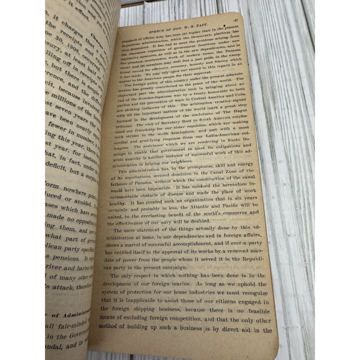 1908 Republican Campaign Text Book Taft Political Antique