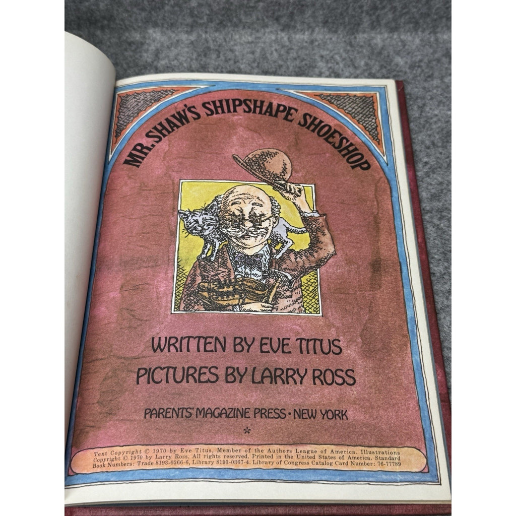 Mr Shaw’s Shipshape Shoeshop 1970 Eve Titus Larry Ross Illustrated Hardcover