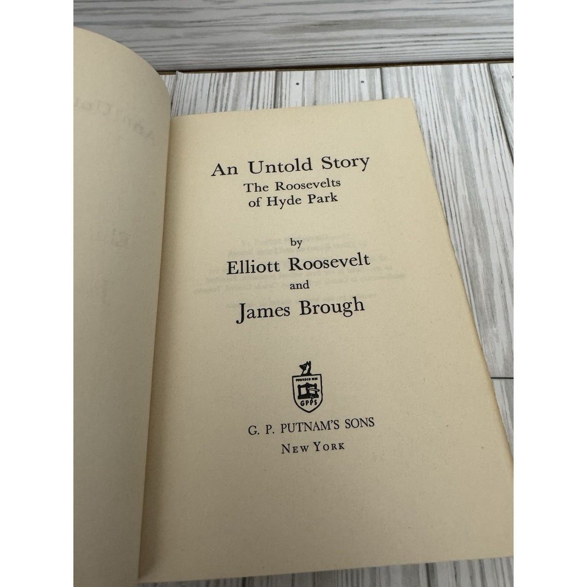 The Roosevelts of Hyde Park An Untold Story 1973 Hardcover Elliot Roosevelt