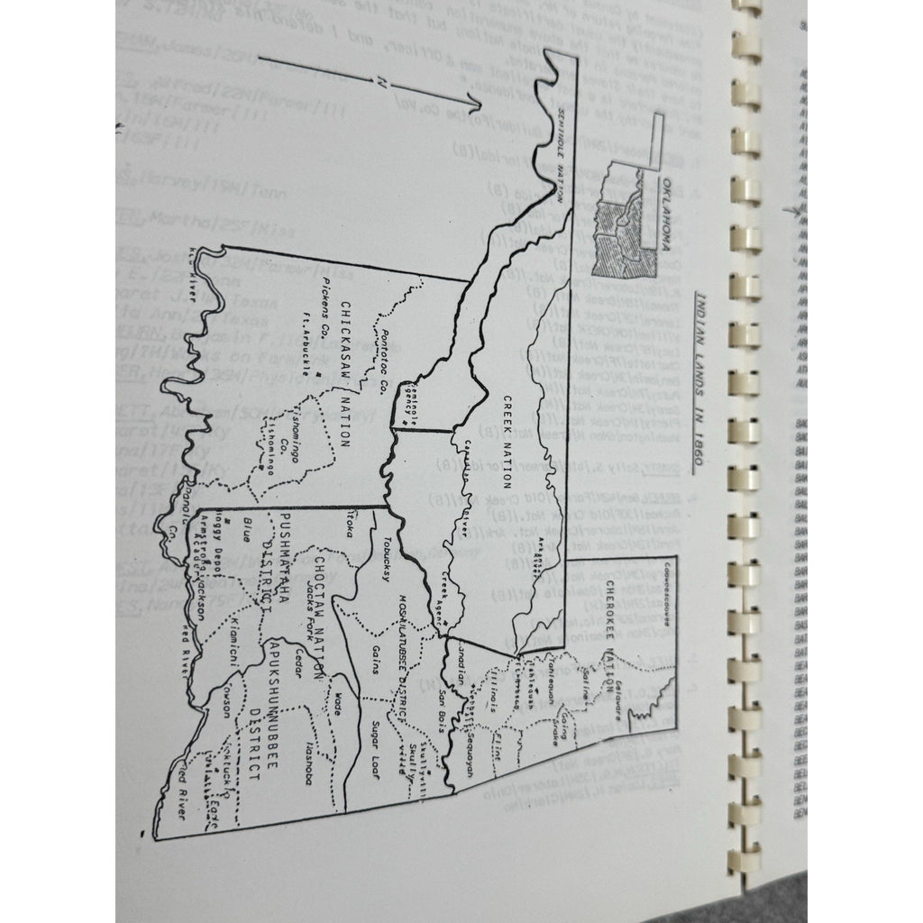 1984 1860 Census Indian Lands West of Arkansas Oklahoma Territory Genealogy