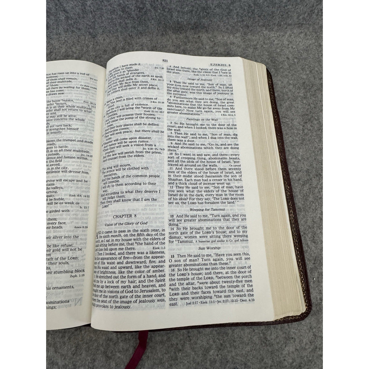 1987 Heritage Bible NKJV Open Bible Expanded Edition Genuine Leather