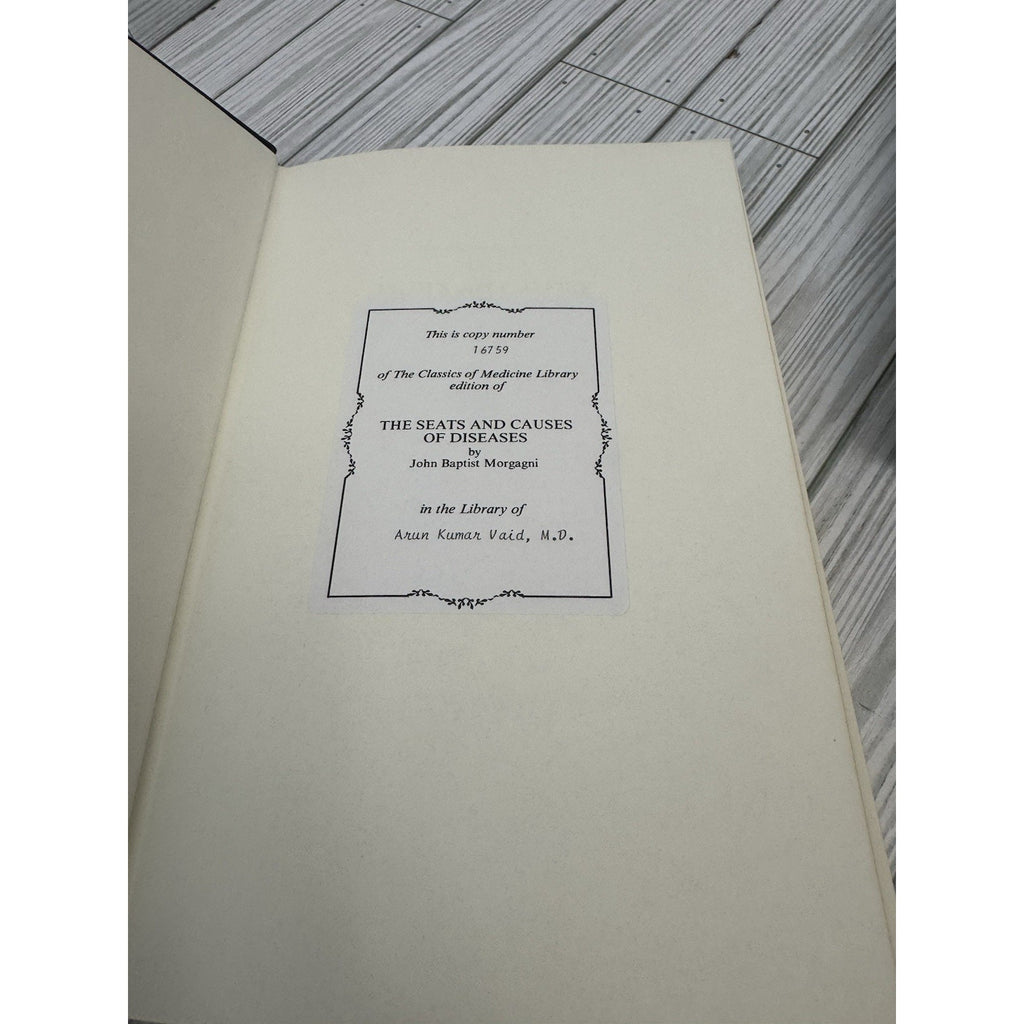 Morgagni Seats and Causes of Diseases Vol II & III Classics of Medicine