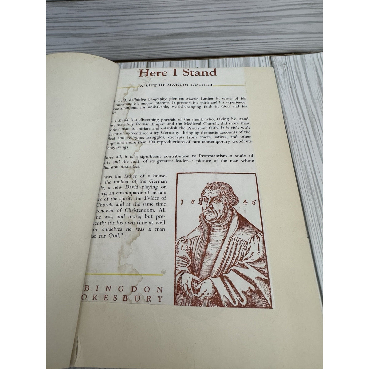 Here I Stand Life of Martin Luther Roland Bainton 1950 HC
