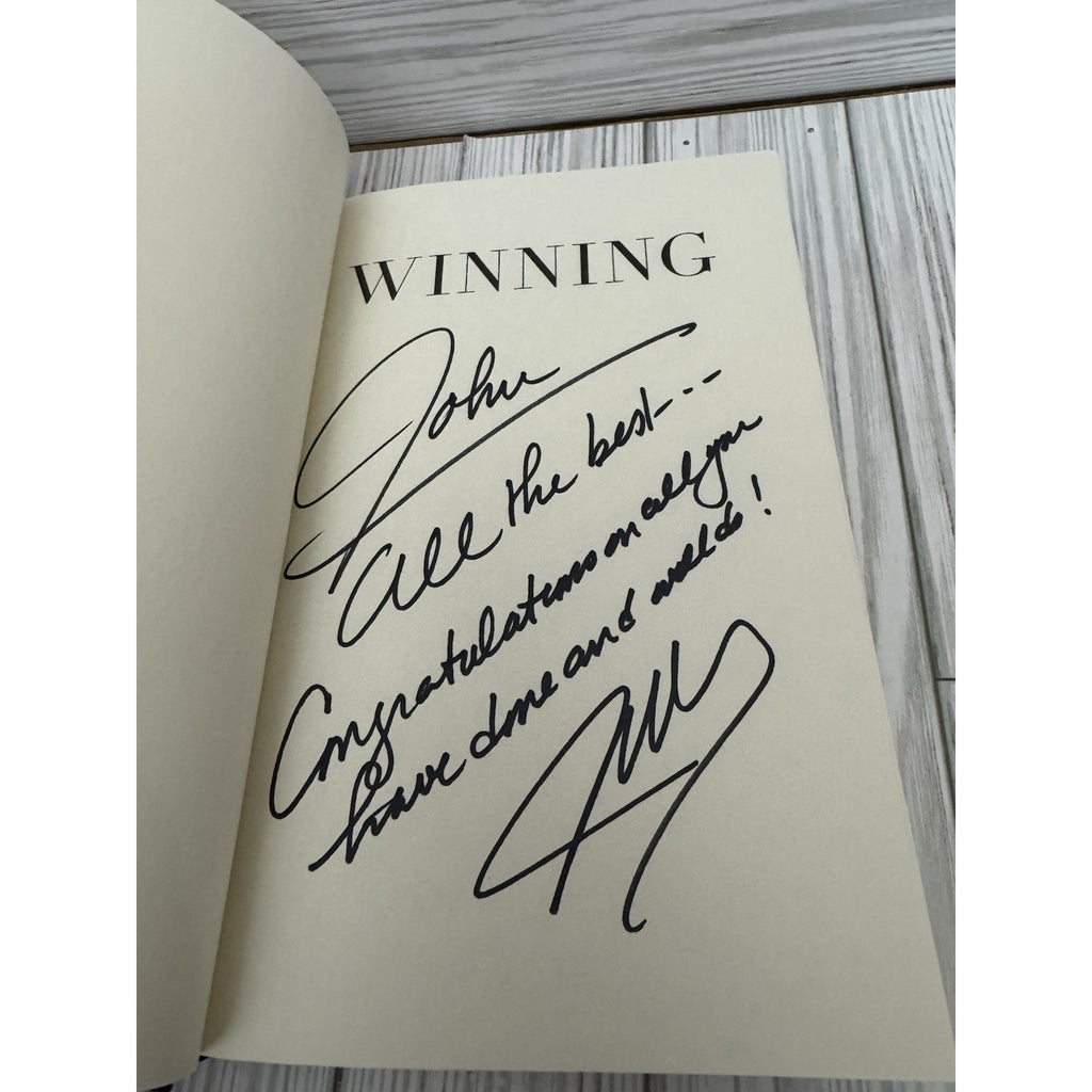 Winning Jack Welch SIGNED 1st Edition HC 2005 Autographed Inscribed