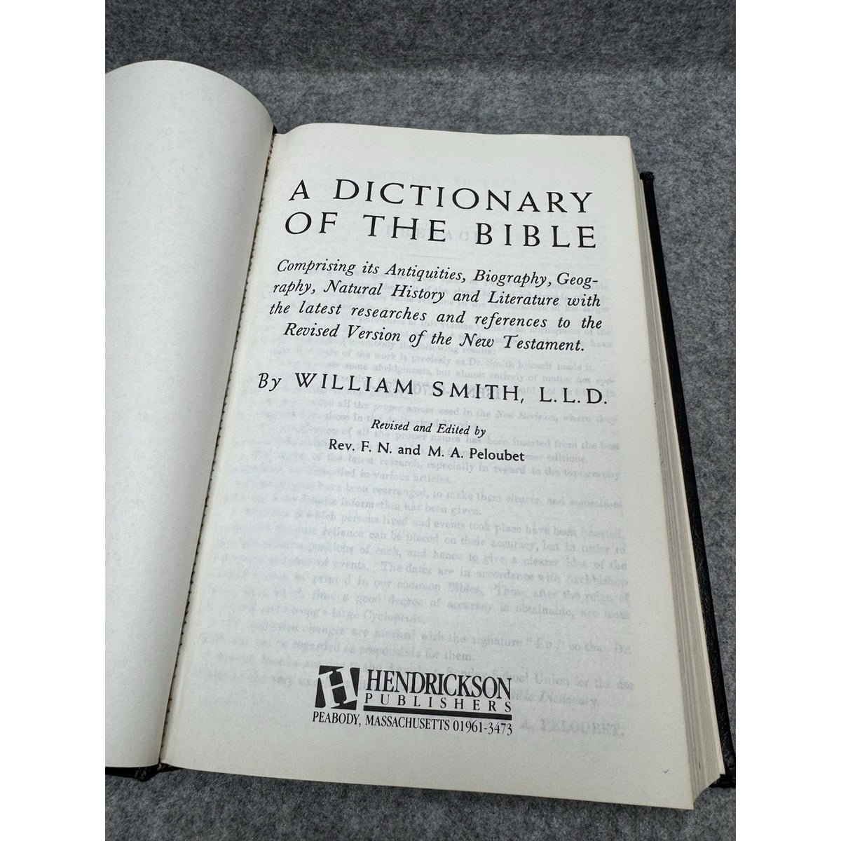 Smith’s Bible Dictionary William Smith Illustrated Hendrickson Hardcover