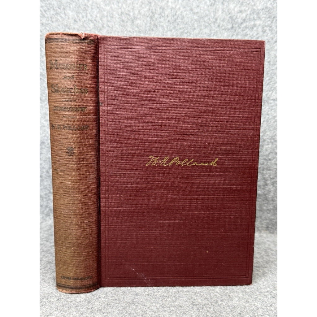 1923 First Edition Memoirs & Sketches Henry R. Pollard Virginia Civil War