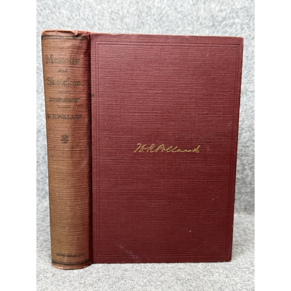 1923 First Edition Memoirs & Sketches Henry R. Pollard Virginia Civil War