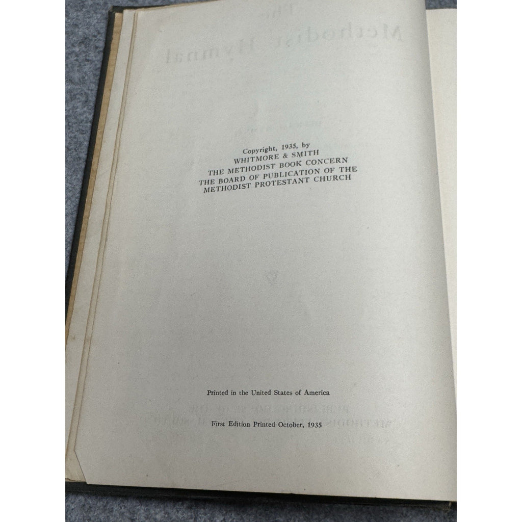 1935 The Methodist Hymnal First Edition Hardcover Official Hymnal Church