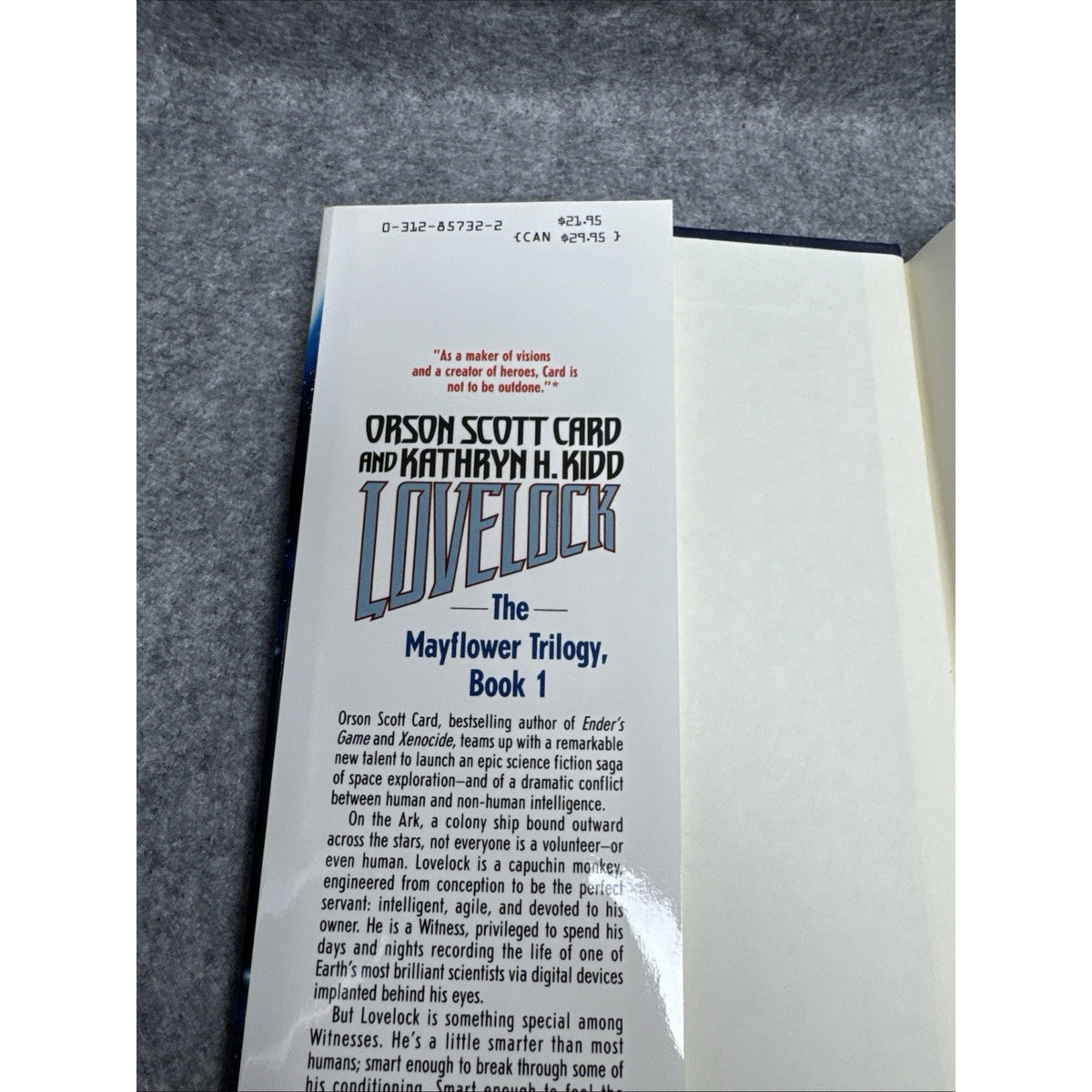 Lovelock - Orson Scott Card & K.K. Kidd Mayflower Trilogy HC/DJ 1st Ed./1st Prnt