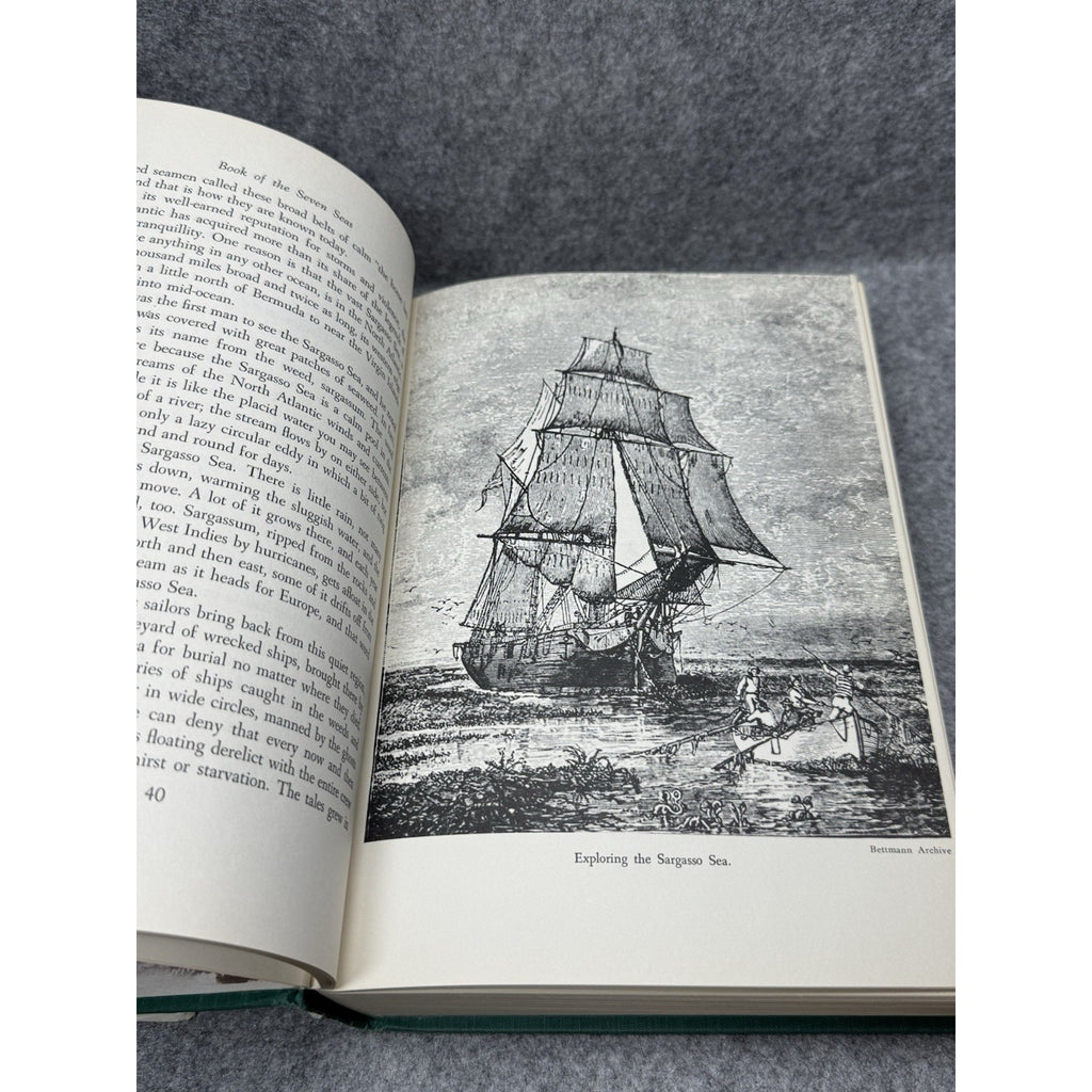 1957 Peter Freuchen Book Seven Seas Maritime History 8th Printing Illustrated