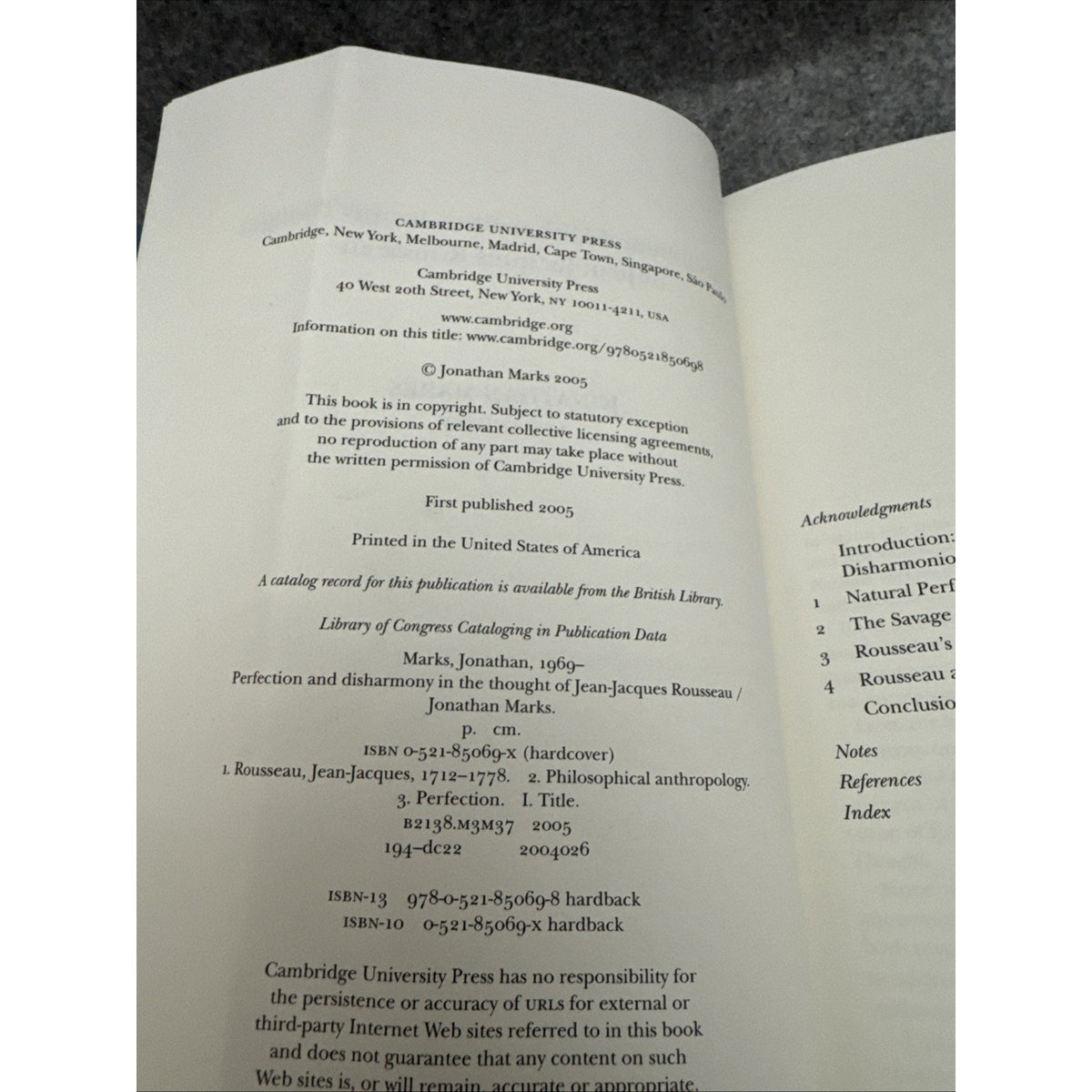 Perfection and Disharmony in the Thought of Jean-Jacques Rousseau by Jonathan...