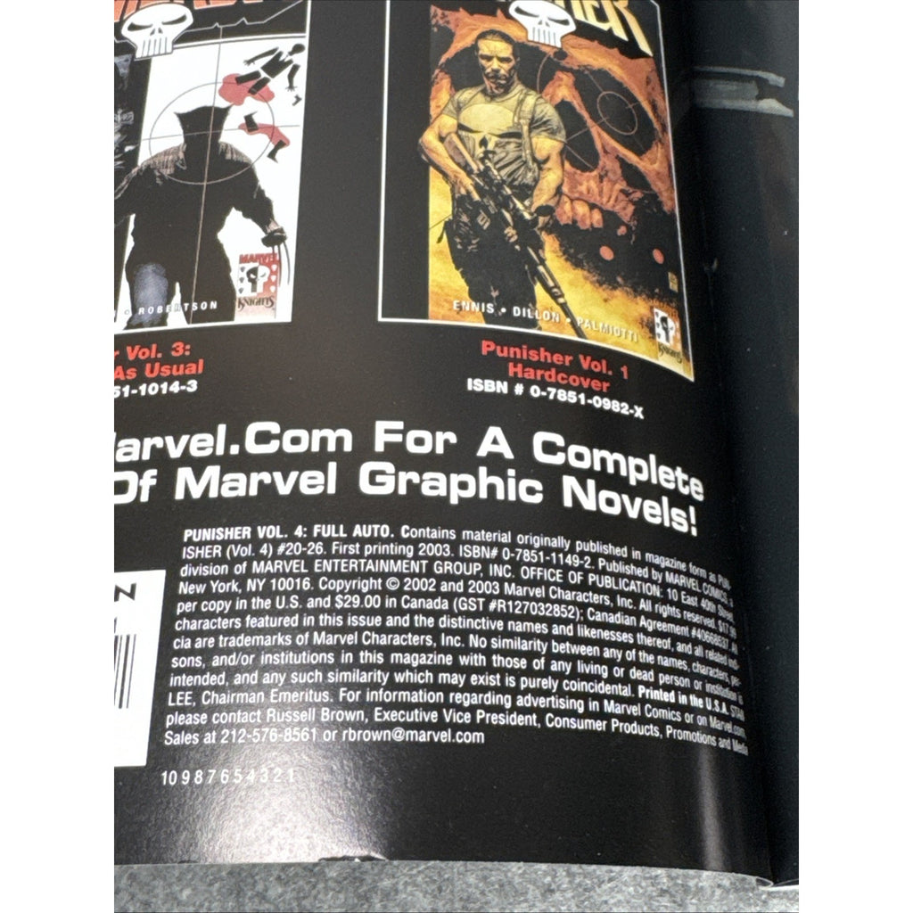 Punisher Full Auto TPB 2003 1st Print