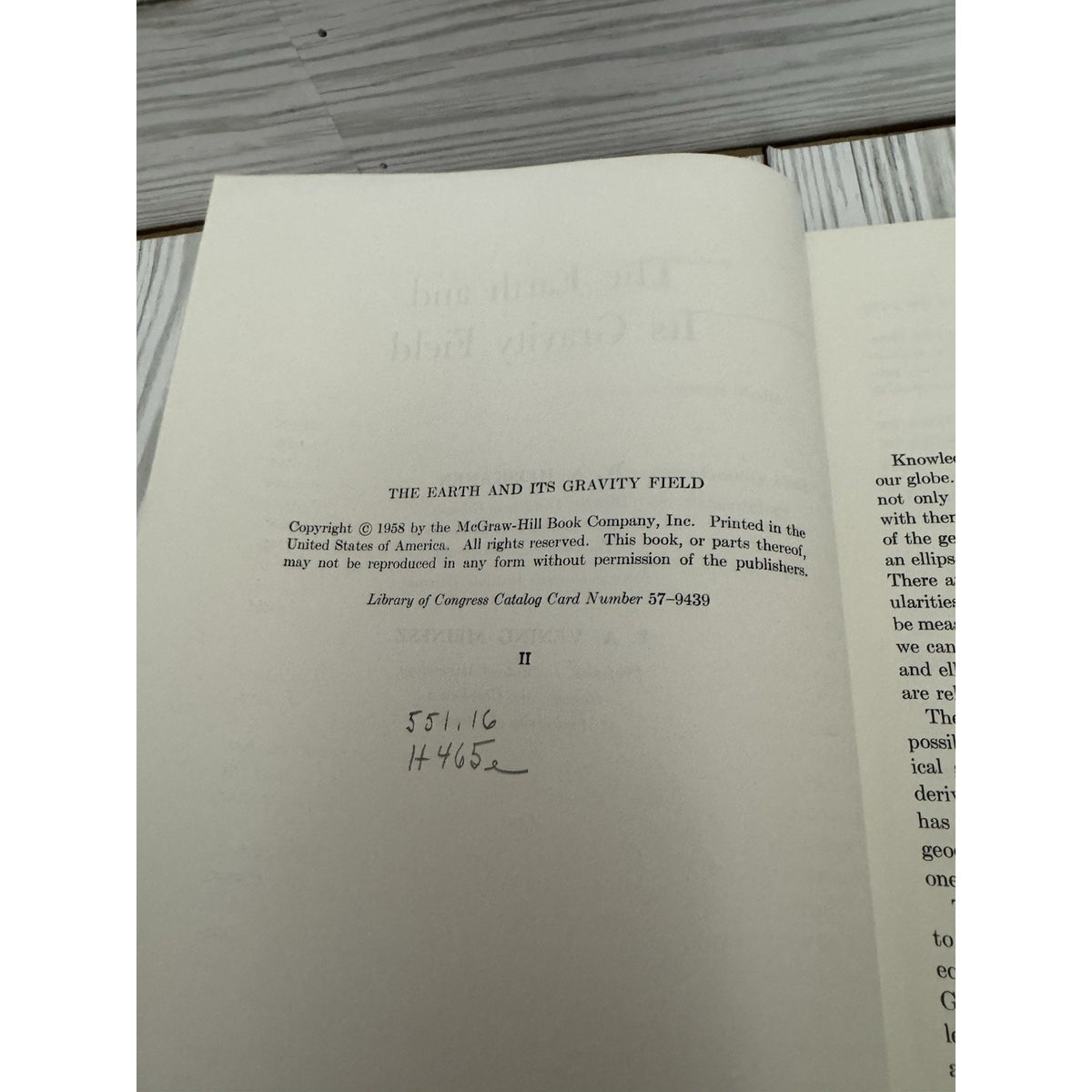 The Earth and Its Gravity Field Heiskanen 1958 McGraw Hill Geodesy HC