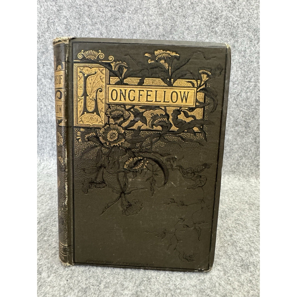1885 Early Poems of Henry Wadsworth Longfellow Decorative Victorian HC