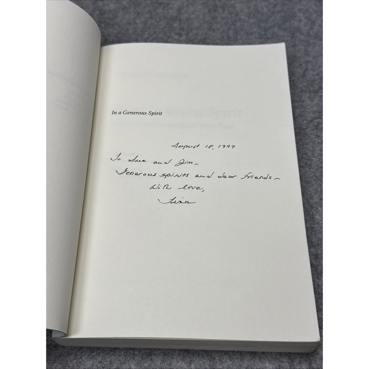 In a Generous Spirit : A First Person Biography of Myra Page by Christina L....