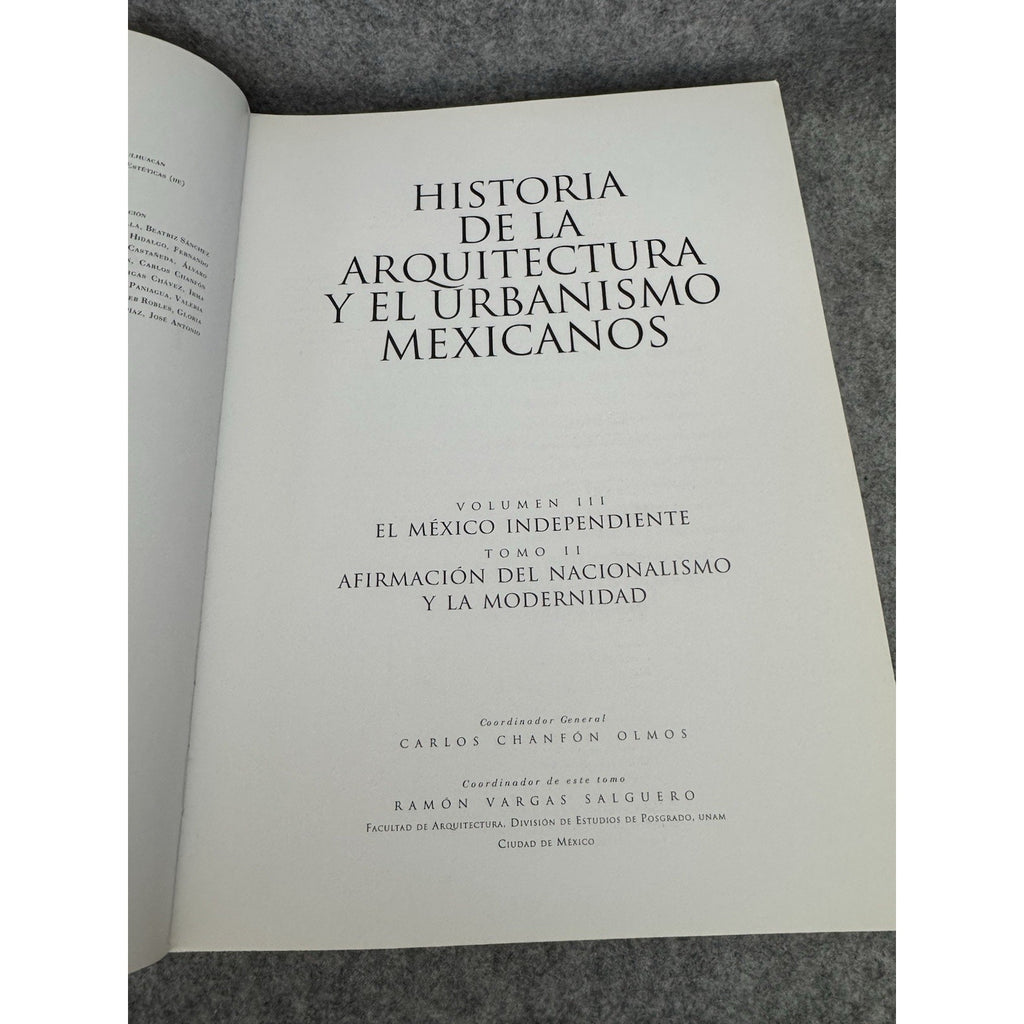 Historia de la Arquitectura y Urbanismo Mexicanos Vol III Tomo II 1998 PB