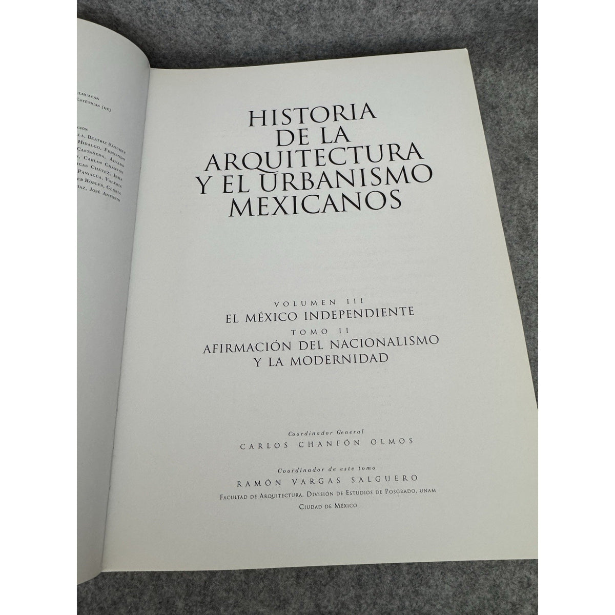 Historia de la Arquitectura y Urbanismo Mexicanos Vol III Tomo II 1998 PB