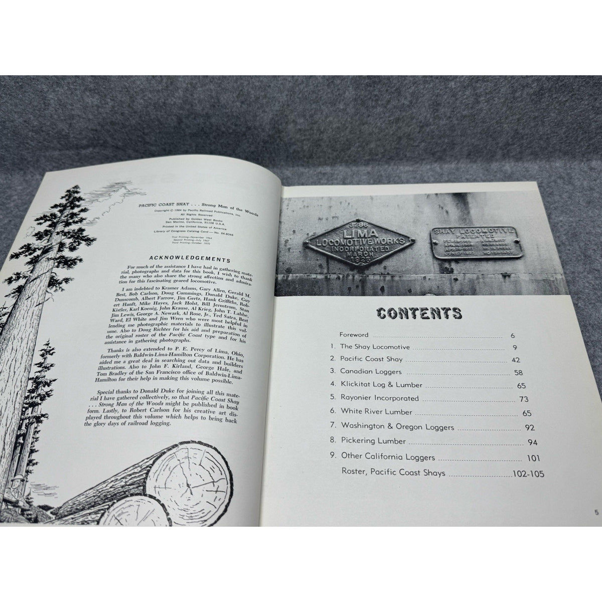 1970 Pacific Coast Shay Strong Man Woods Dan Ranger Logging Railroad HC