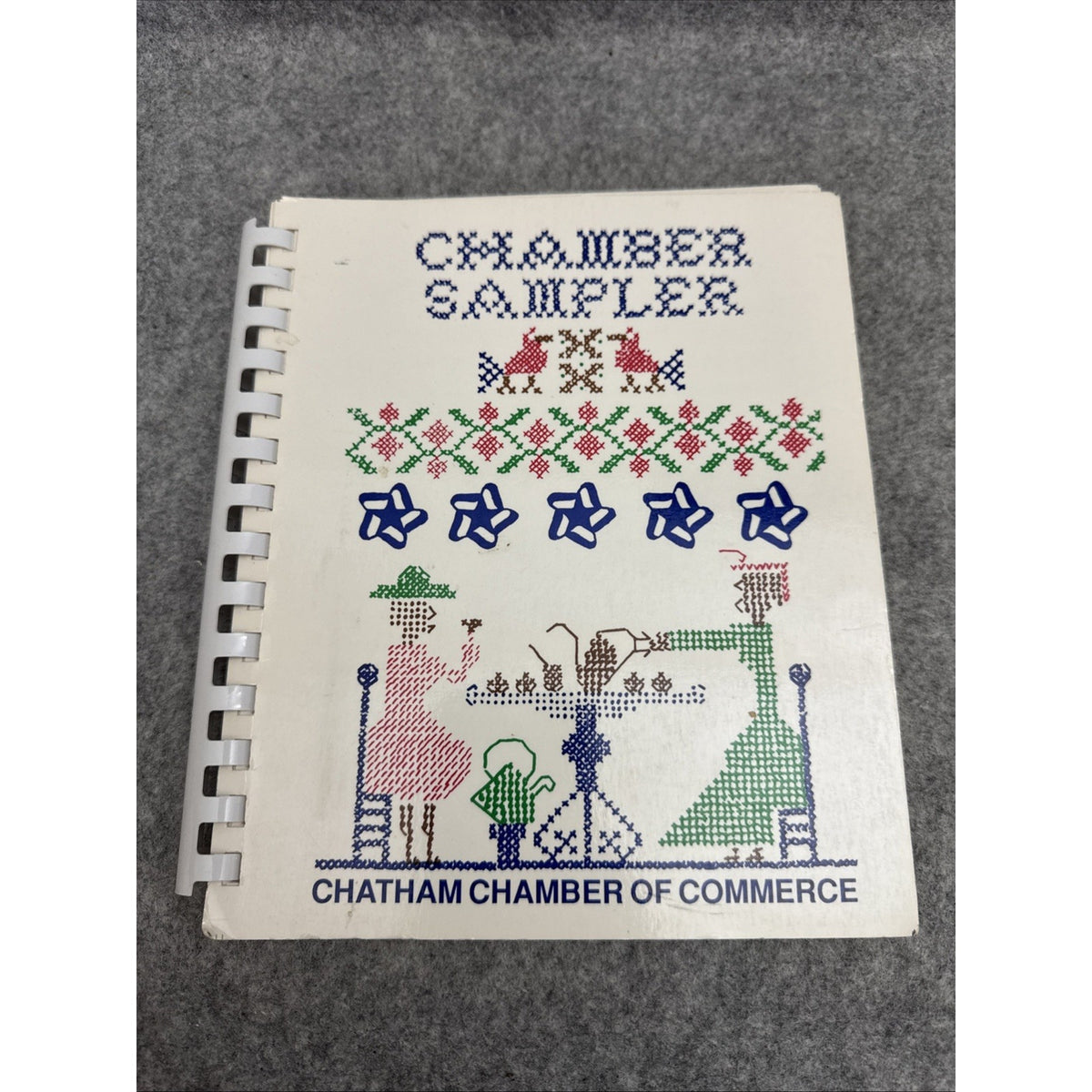 Chatham Chamber of Commerce Sampler Cookbook 1990 Spiral Bound Community Recipes