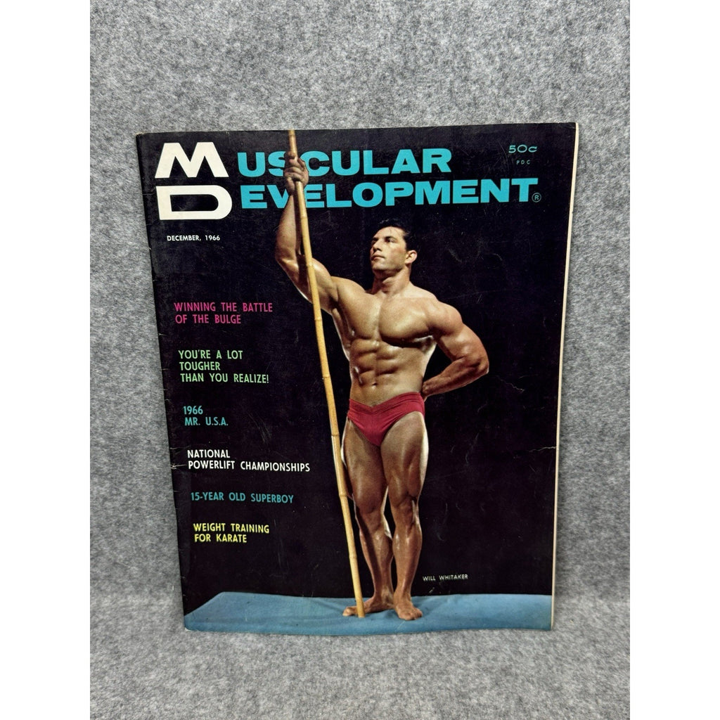 Muscular Development December 1966 Will Whitaker Bodybuilding Magazine