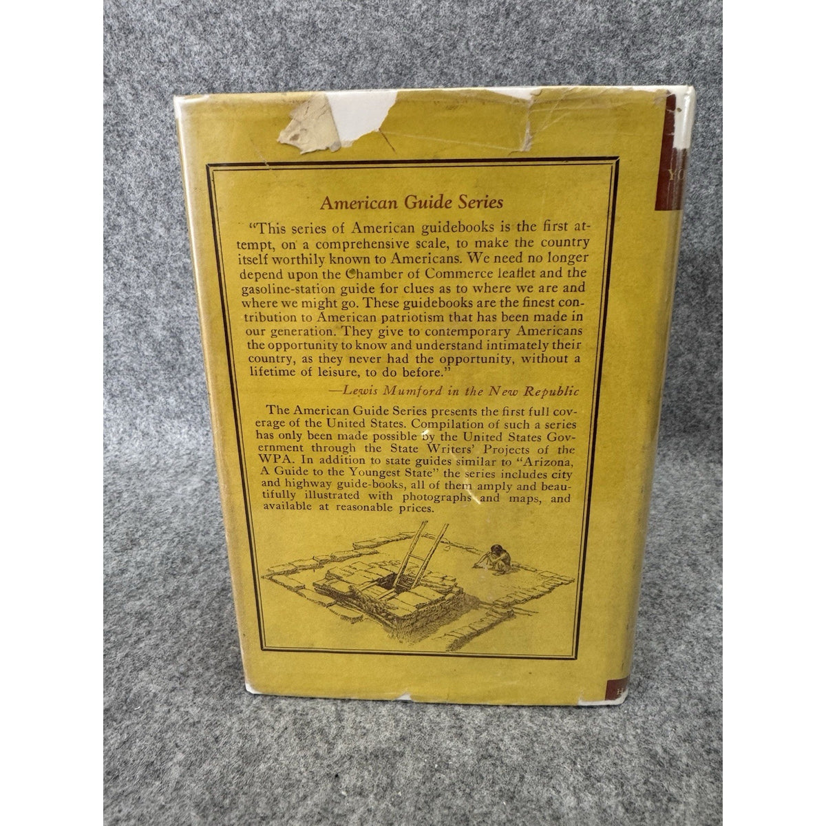 Arizona A State Guide HC DJ 1940 WPA American Guide Series Illustrated