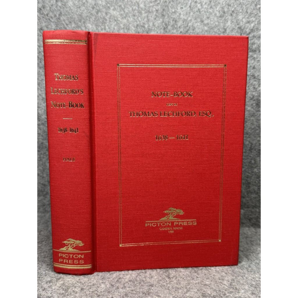 Thomas Lechford Note-Book 1638-1641 Colonial Boston Genealogy Picton 1988