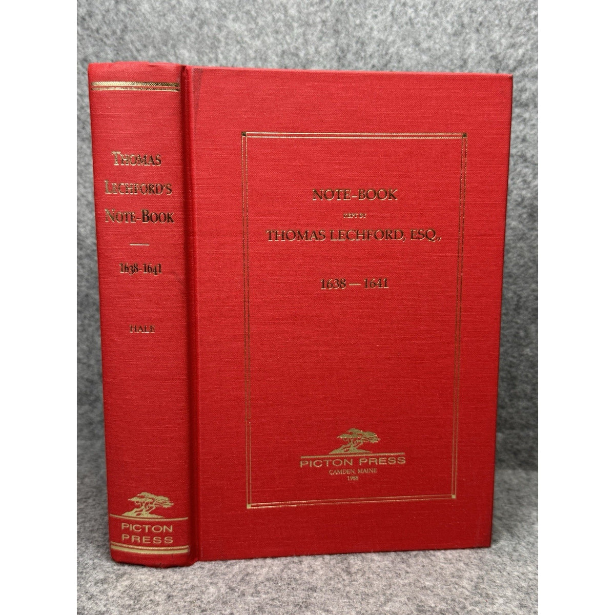 Thomas Lechford Note-Book 1638-1641 Colonial Boston Genealogy Picton 1988