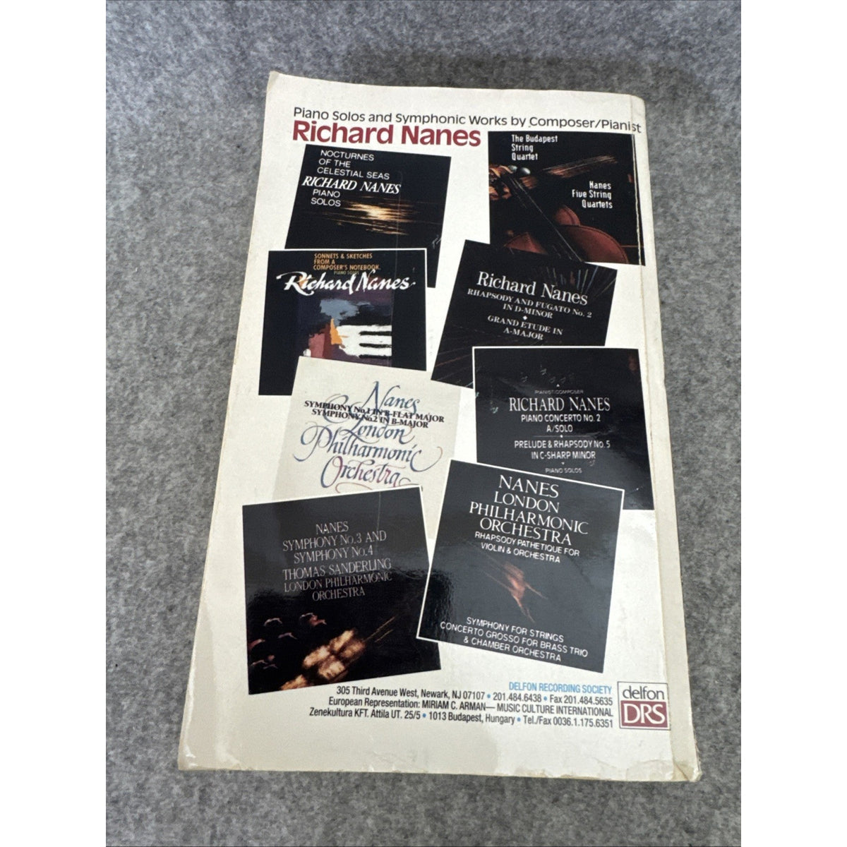 Opus Schwann Guide to Classical Music Fall 1992 Paperback Book