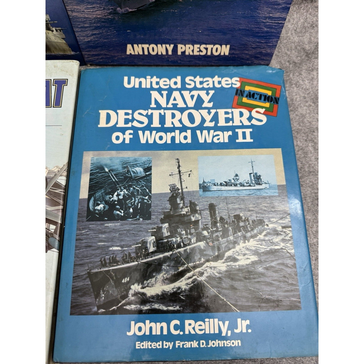 Naval Warfare Book Lot Battleships Aircraft Carriers Destroyers WWII HC 4