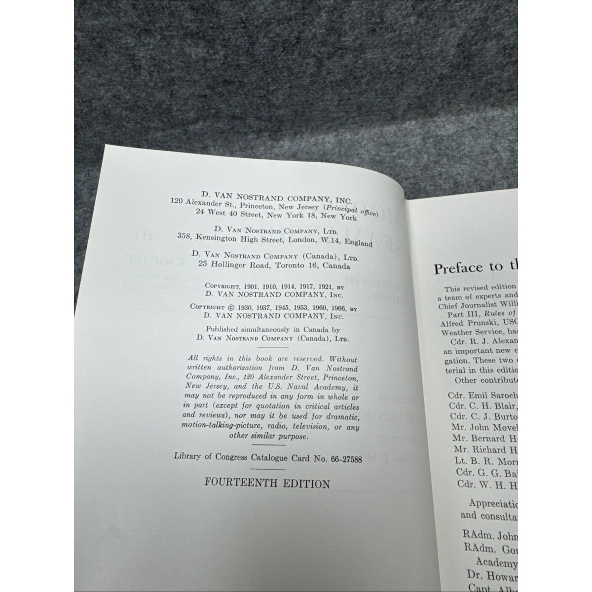 Knight's Modern Seamanship 14th Edition 1966 Hardcover With Illustrated Pages