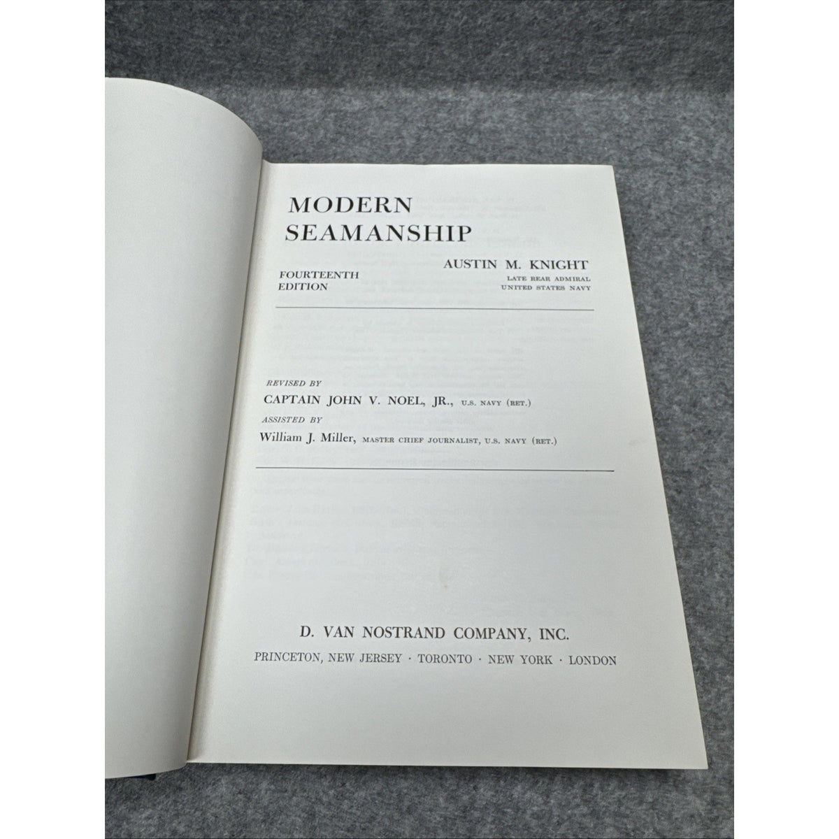 Knight's Modern Seamanship 14th Edition 1966 Hardcover With Illustrated Pages